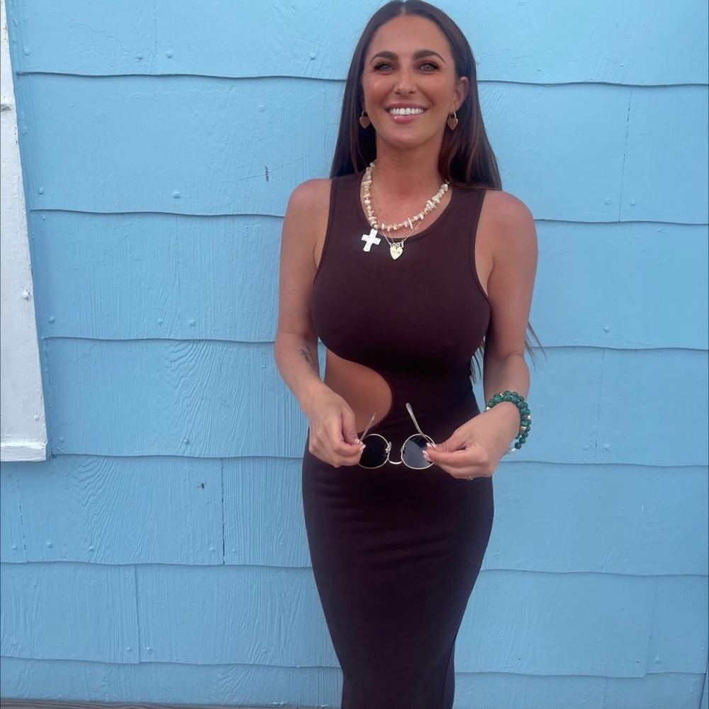 Superdown Chocolate Brown Midi Dress